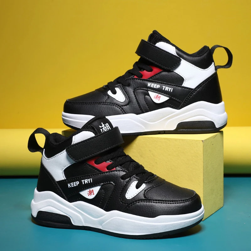 

2025 Autumn Children Sneakers High Top Skateboard Shoes for Boys Anti-Slip Lightweight Casual Sports Shoes Kids Platform Shoes