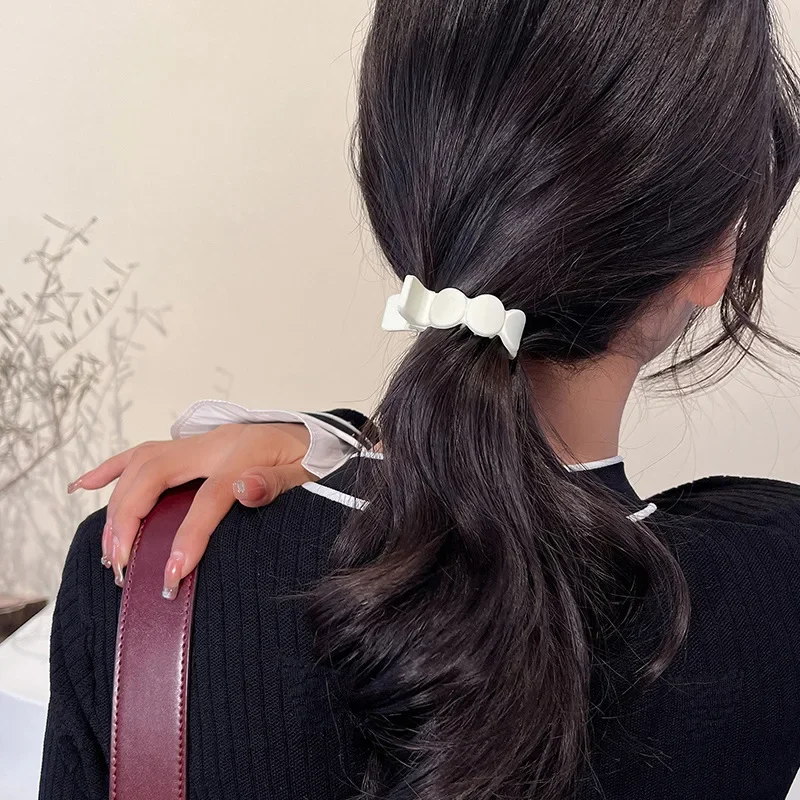 2022 Round Hairpin Female Net High Ponytail Clip Small Back Head Clip Headdress Fashion Hair Claw Hair Clips Hair Accessories