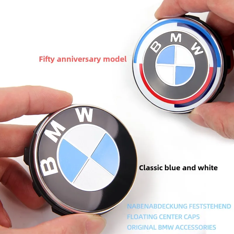 56mm 68mm BMW 50th Anniversary Floating Wheel Center Caps For BMW G11 G12 G30 G31 G32 G08 G05 F46 F49 F39 F90 Auto Accessories