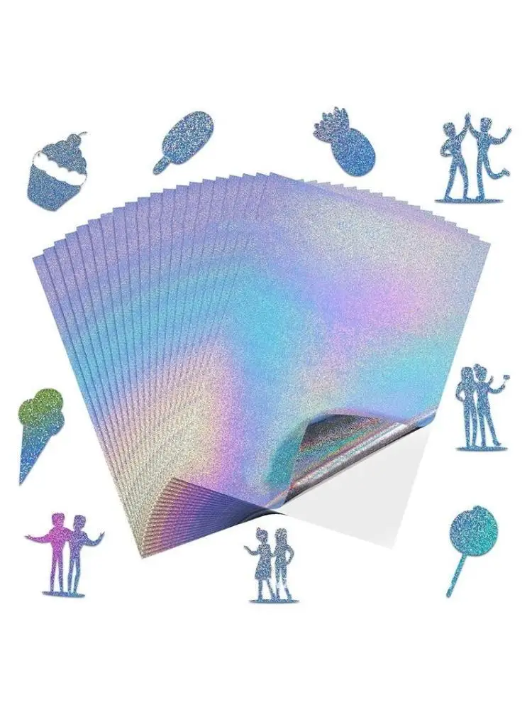 

20 листов виниловой наклейки для печати, водонепроницаемая голографическая бумага для наклеек