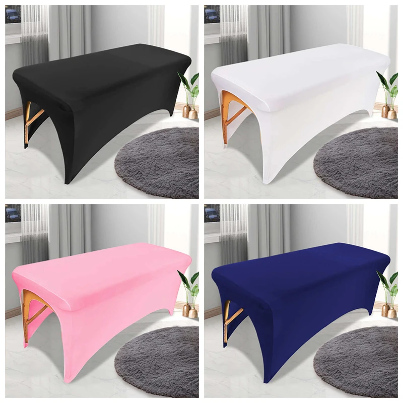 Beauty Salon Massage Bed Cover Spa Table Sheet 6FT/5FT/4FT Spandex Table Cover Fitted Stretch Tablecloth for Party Wedding,Event