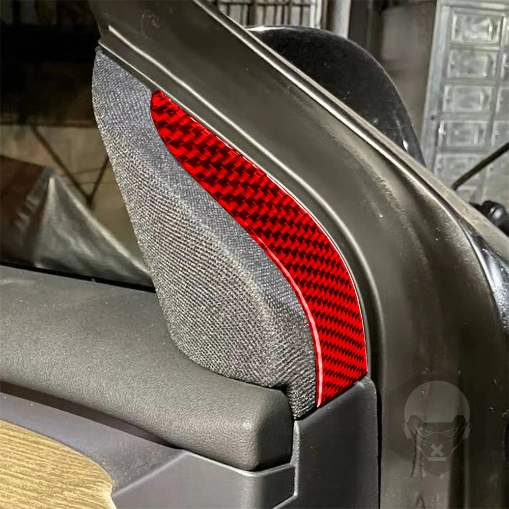 ABS Carbon Fiber Main Driving Horn Loudspeaker Cover Trim Sticker for Tesla Model Y 2020-2023 Car Trumpet Panel Accessories