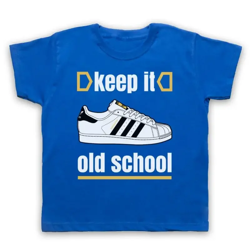 Keep It Old School Retro Superstar Slogan Breakdance Kids Childs T Shirt