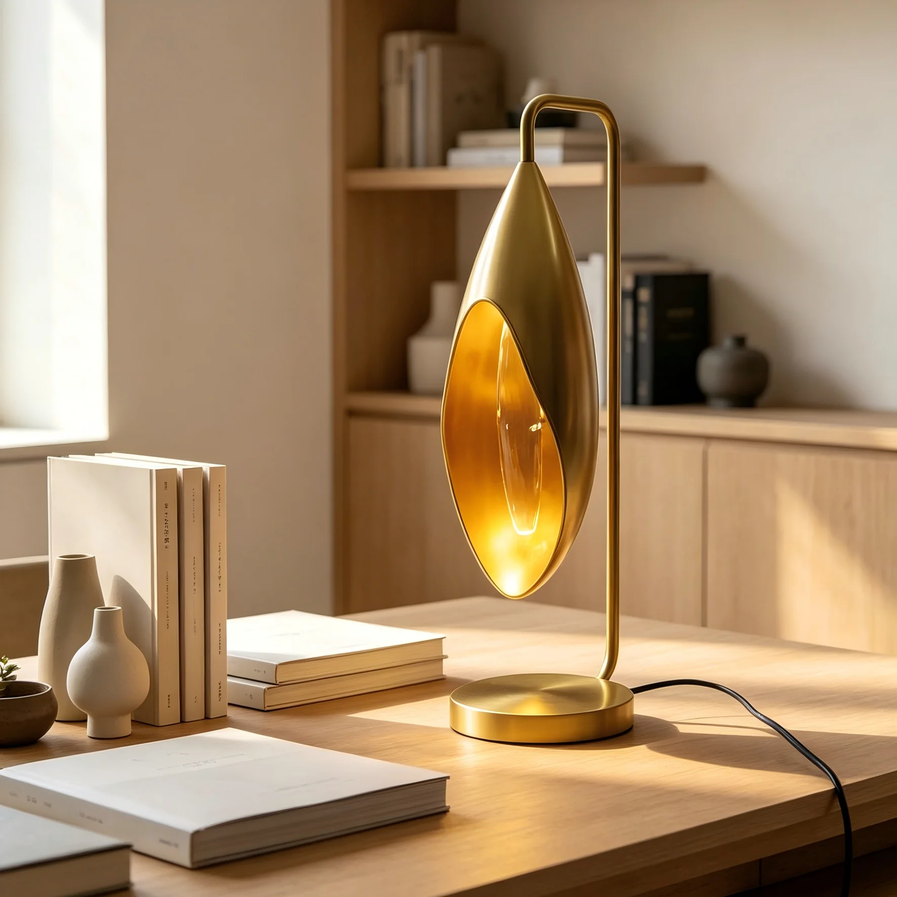 Manufacturer, creative teardrop table lamp, customizable size and color, metal table lamp