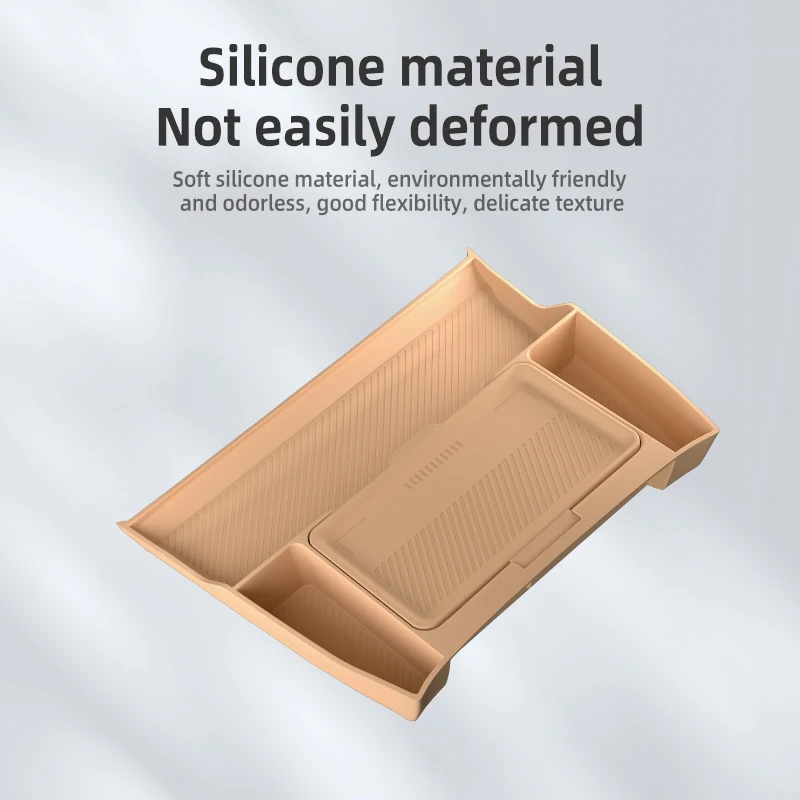 2025 لسوبر 8 Super8 سيليكون وحدة التحكم المركزية أسفل صندوق تخزين صيغة ليوبارد 3 التحكم المركزي المنظم حصيرة السيارة الداخلية