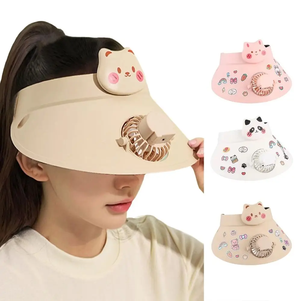 

Breathable Summer Fan Sunhat Strong Wind Sun Protection Solar Powered Fan Hat Wide Brim USB / Solar Powered Sun Visor Hat