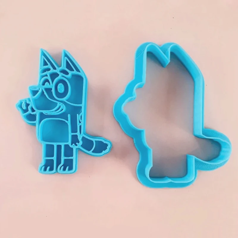 Anime Bluey And Bingo Cookie Molds 3D Solid Mold Press Plastics Baking Tool Parent-child Interaction Kids Birthday Gifts