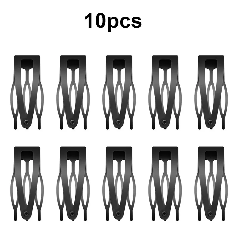 Doppel Grip Haar Clips Metall Snap Haar Clips Für Frauen 5/10 stücke Schwarz Snap Haar Clips Barrettes Frauen Styling kämme Zubehör – Detail 9