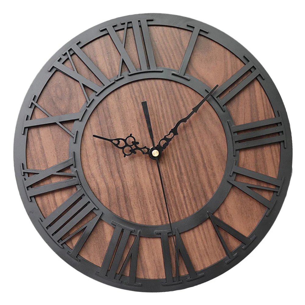 

Roman Numerals Wall Clock Black Retro Modern Design For Bedroom Kitchen Living Room Office Decor Hanging Clock Analog Timepiece