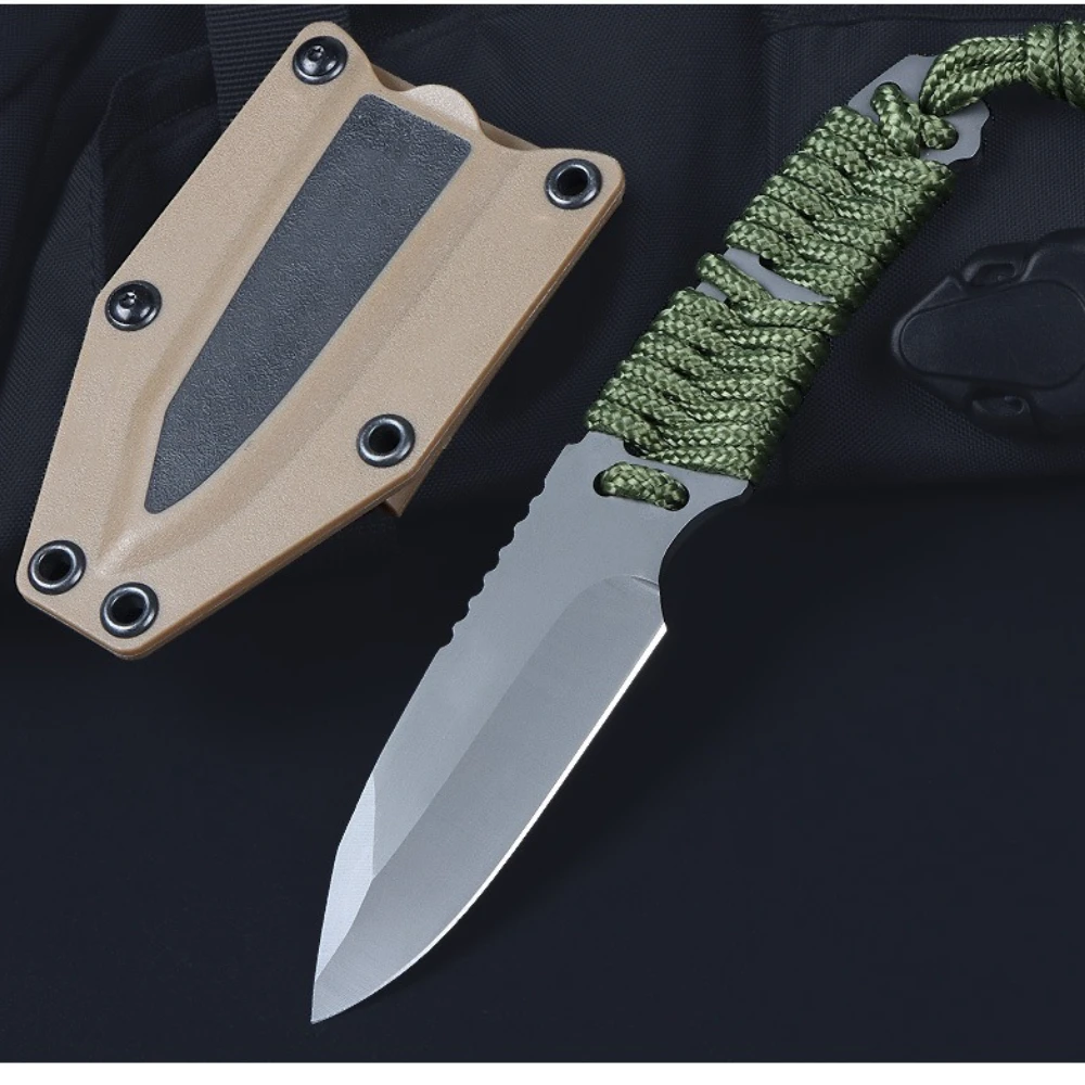 2025 الدفاع عن النفس جيب سكين للفرد شفرة ألياف النايلون مقبض في الهواء الطلق أدوات تكتيكية لحفظ الحياة السكاكين التخييم الصيد Multitool