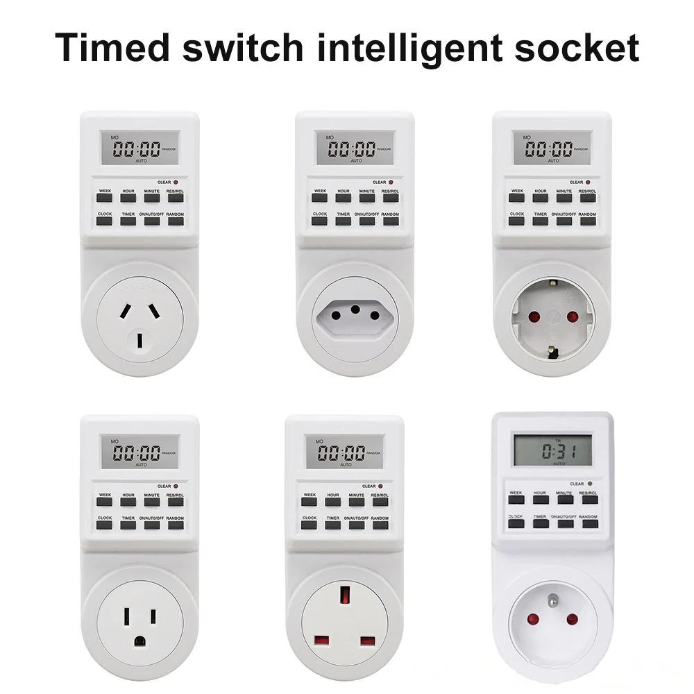 AC 230V 16A 3680W Digital Timer Socket plug Programmable Output Timer for Aquarium