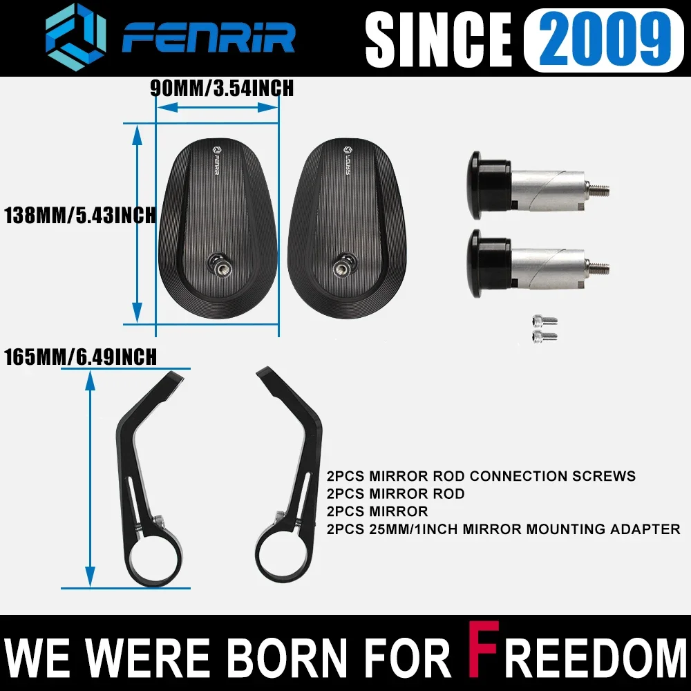 دراجة نارية بار نهاية مرآة للقطر الداخلي 21-24 مللي متر هوندا الظل كاواساكي فولكان سوزوكي بوليفارد ياماها فستار بولت-R