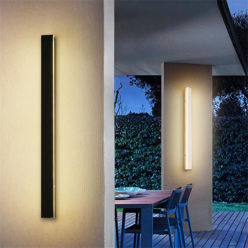 1PCS Outdoor Waterproof IP65 AC85-265V Long Wall Lamp For Garden Porchlight Bedroom Bedside Modern Indoor Lighting