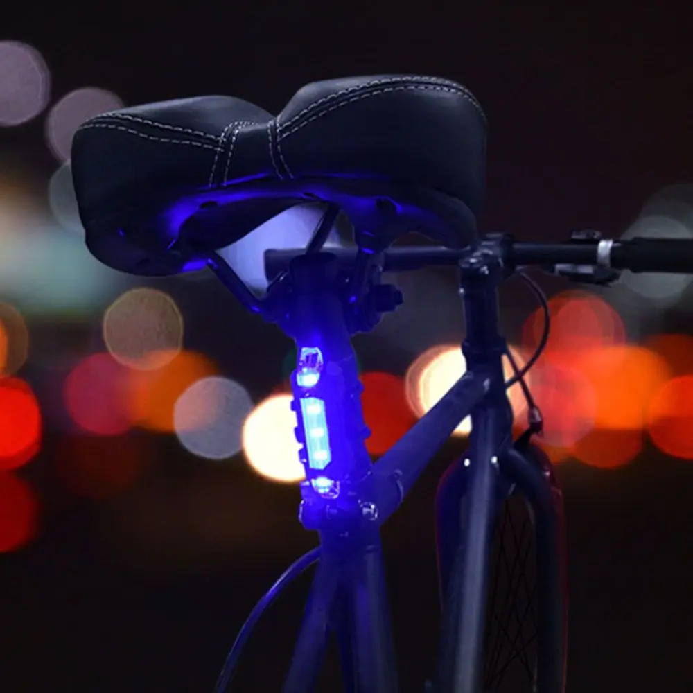 Fashion Rainproof Blue Light Super Bright LED Mountain Bike Taillight Bike Tail Light Bicycle Taillights Warning Lights