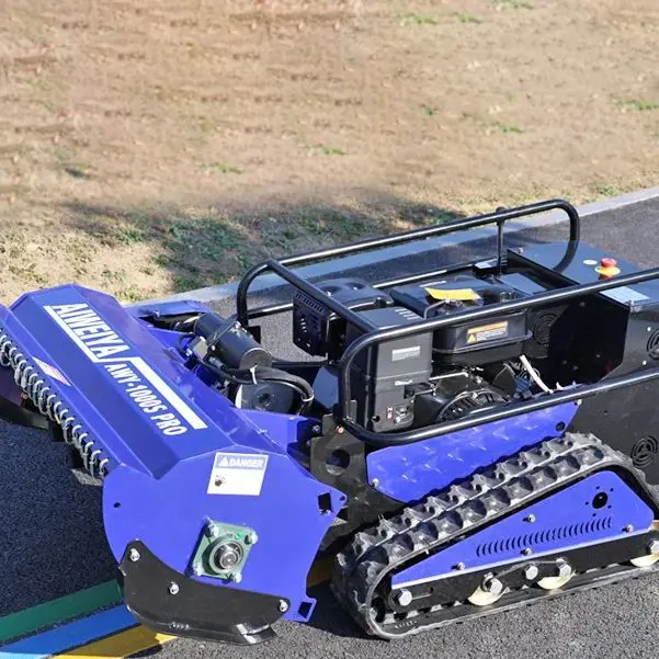 Tondeuse à gazon automotrice sur chenilles, nouvelle conception chinoise personnalisée, télécommandée