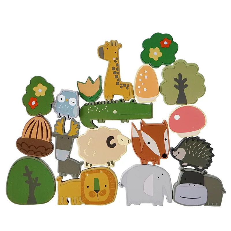 كتل التوازن على شكل حيوانات الغابة لعبة خشبية للأطفال التنسيق بين اليد والعين التركيز التعليم المبكر لعبة التراص التفاعلية 2025 #5