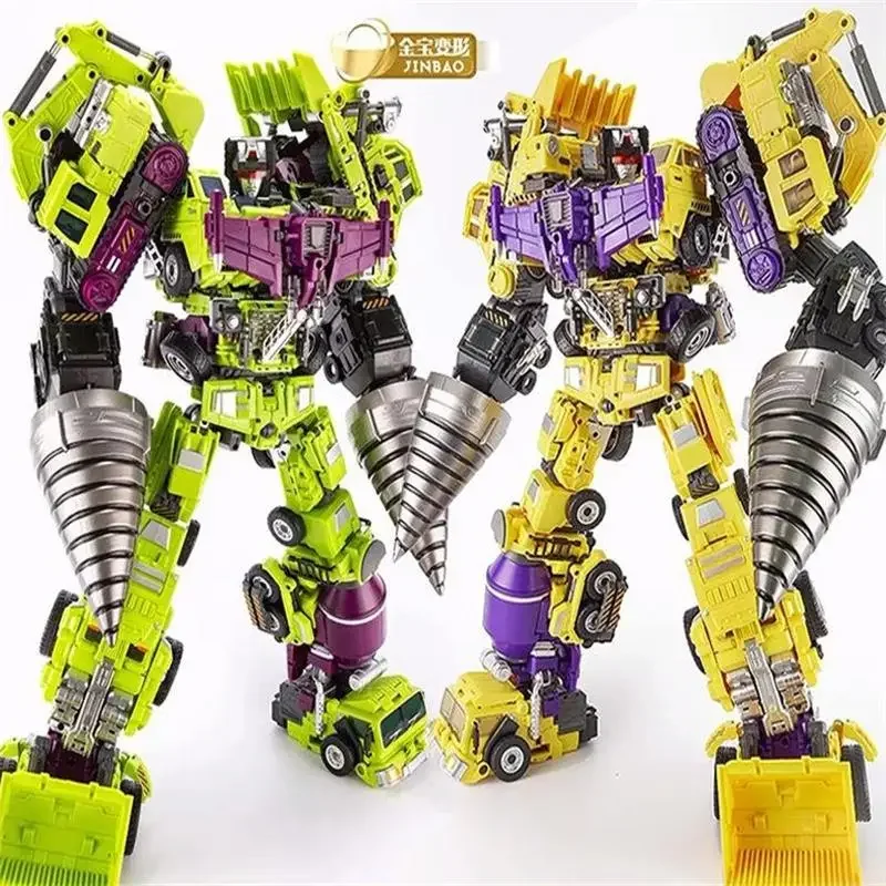 40 cm JINBAO 6in1 Transformation Oversize Baufahrzeug Jinbao Devastator Figur Spielzeug Geschenk