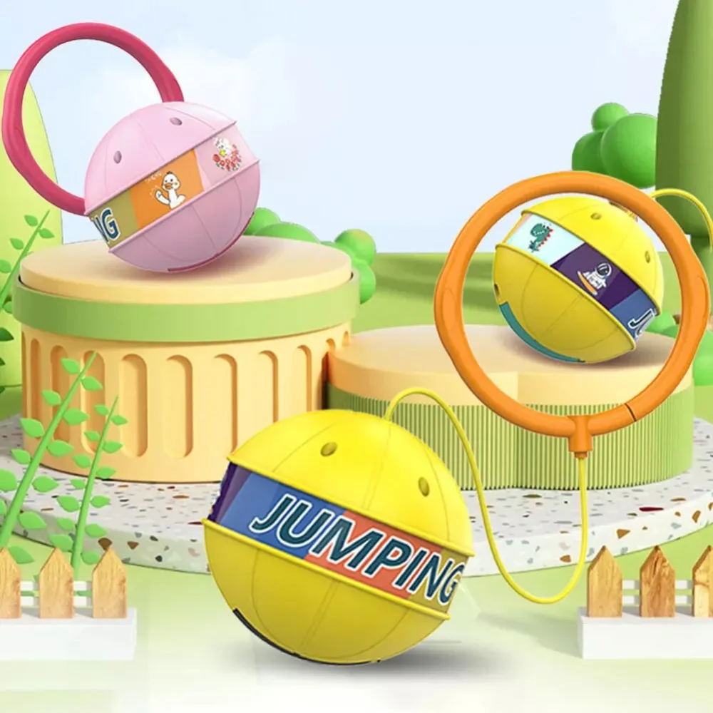 1/2 Uds. Pelota que rebota brillante multifunción correa de tobillo ajustable regalos pelota para saltar el tobillo juguetes deportivos al aire libre para niños