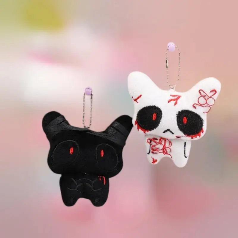 الموضة الإبداعية متعة لطيف Githic ضمادة أسود أبيض دبوس شبح دمية قلادة على ظهره الشنق هدايا مزخرفة #3