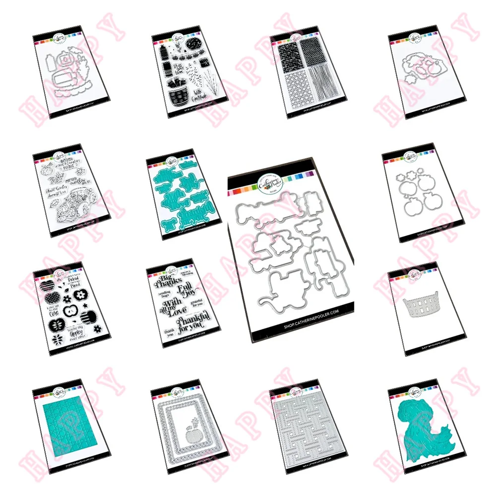 

Thanks Sentiments Metal Cutting Dies Stamps Fall Frames Rattan Leaves Template DIY Scrapbooking Album Decoration Embossing Craft