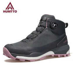 HUMTTO-zapatos de senderismo impermeables para mujer, botas de seguridad tácticas para caminar, deporte al aire libre, invierno, 2022