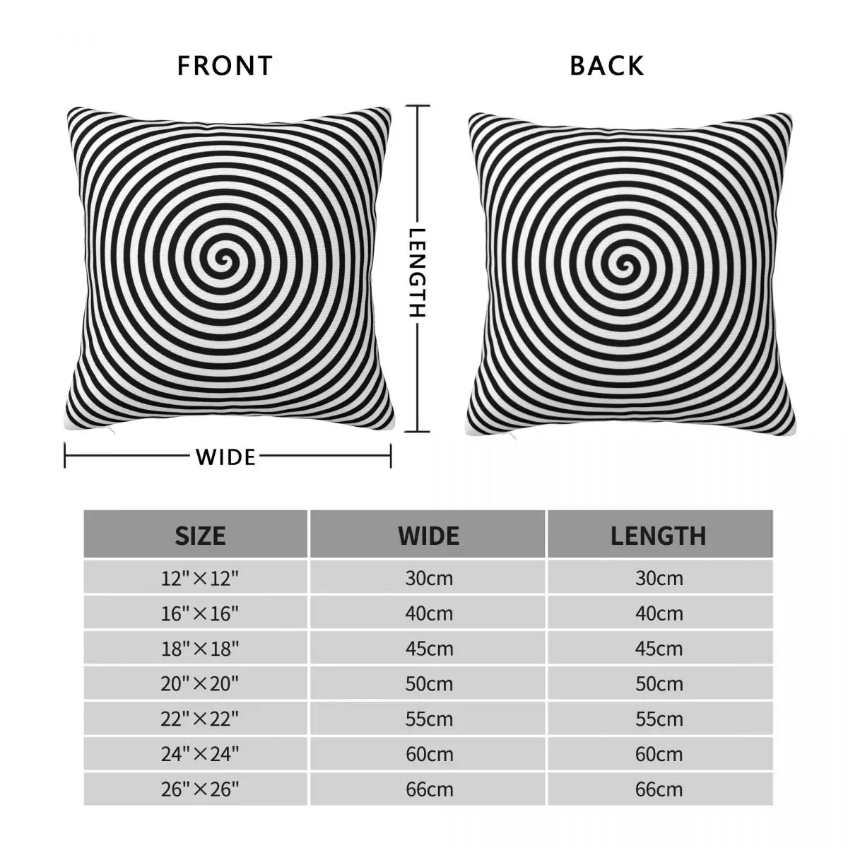 Spiral Hypnosis Symbol Pillowcase Polyester Linen Velvet Printed Zip Decor Pillow Case Home Cushion Cover