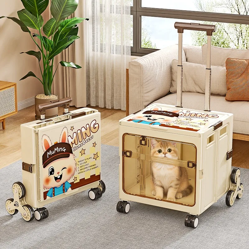 foldable-double-door-pet-trolley-luggage-with-climbing-wheels-portable-outdoor-pet-stroller-travel-carrier-kennel-for-cats-dogs