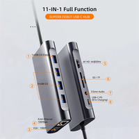 -A95Z 11 In 1 Type-C USB 3.0 Hub Multi-Port Laptop Docking Station Type C To 4K VGA PD RJ45 For  Pro Air