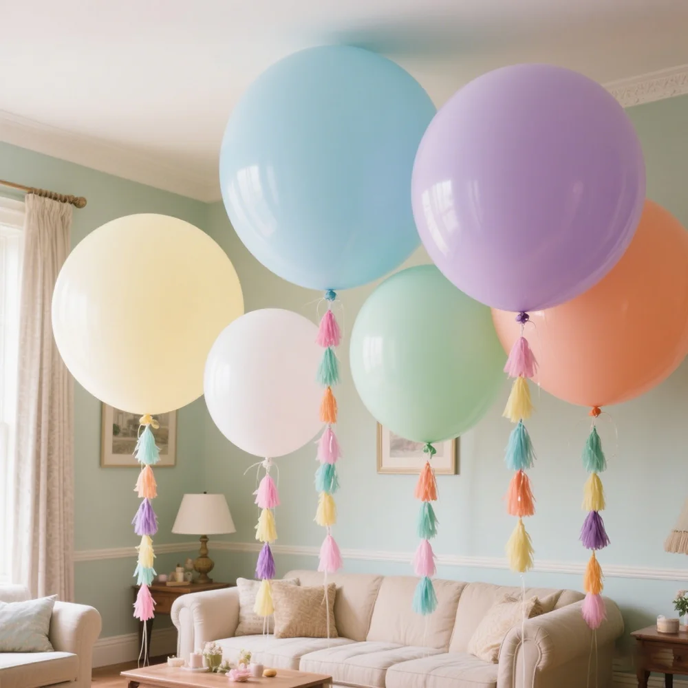 6 uds globos de macarrón de colores mezclados globos gigantes de arcoíris Pastel globos de macarrón globo multicolor decoración de fiesta bola grande
