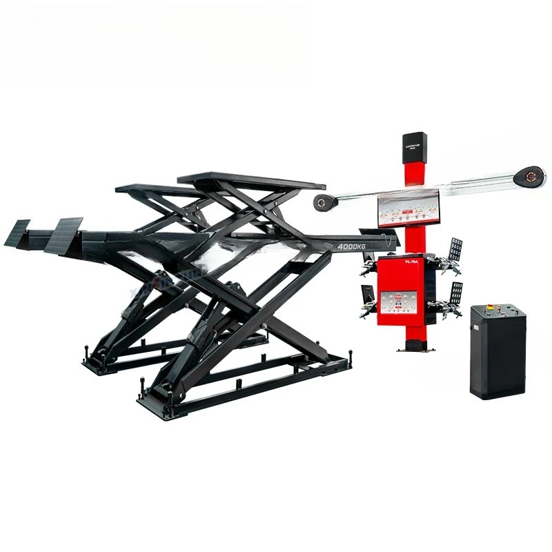 

Mother and child large scissor lift car lift four wheel aligner