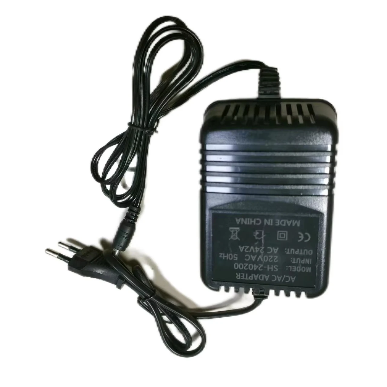 EU Standard Output Power Adapter AC24V with Double-Hole Plug Electric Control Structure OEM Customizable