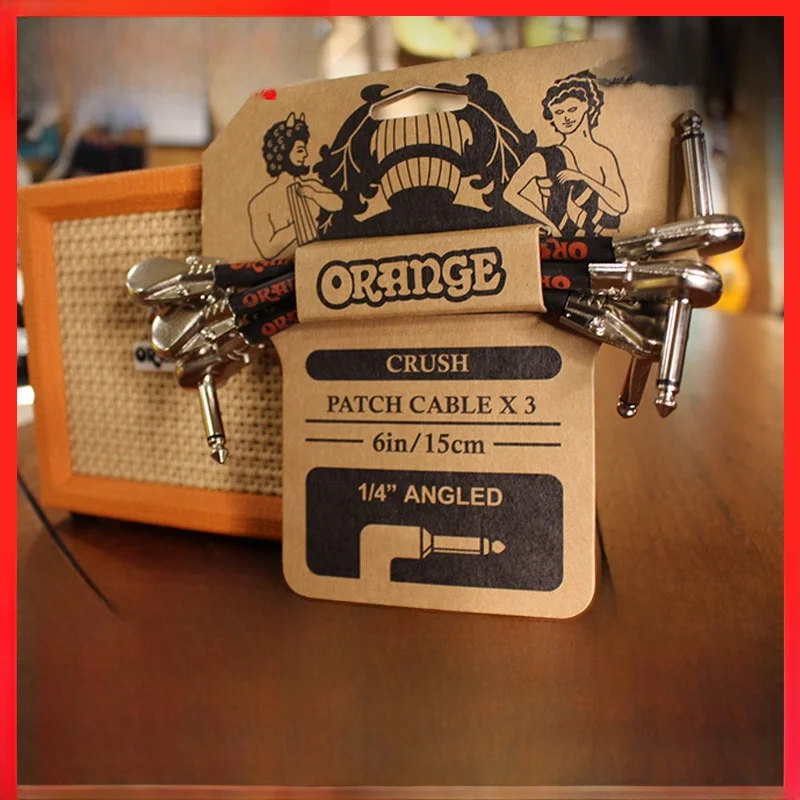 15cm-orange-single-block-connection-line-guitar-effect-short-cable-single-block-wire-for-bass-and-guitar