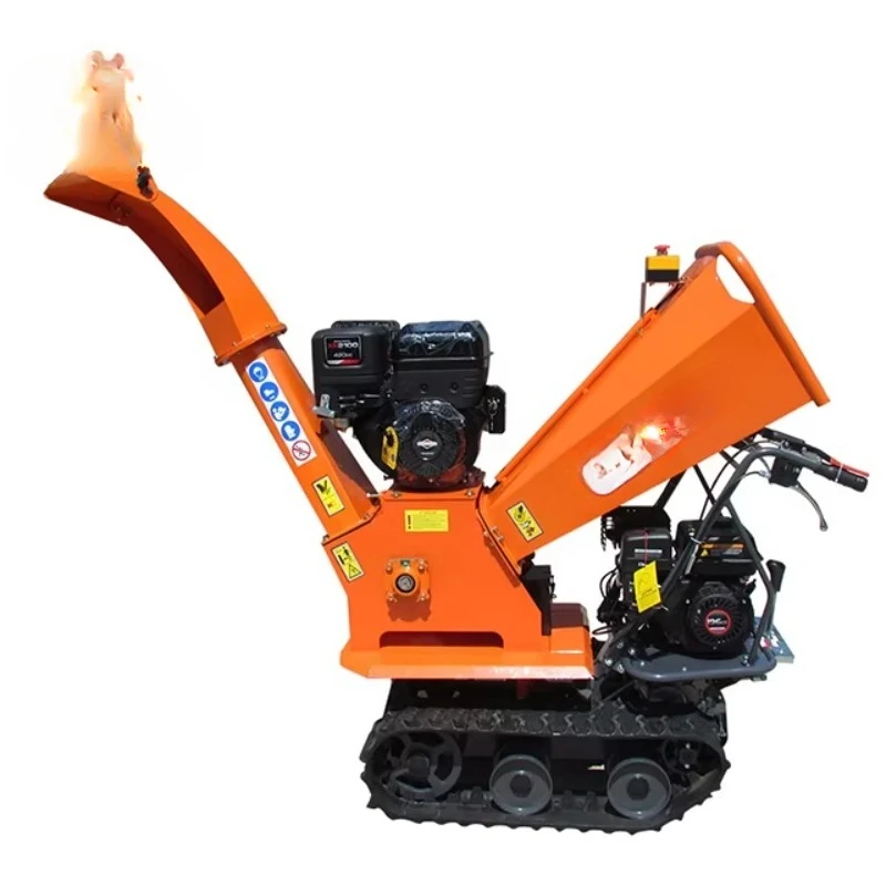 Heavy Tracked Wood Chipper Machine Tree Shredder with 220V Engine Motor Bearing for New and Farm Wood Crusher Industries view 3