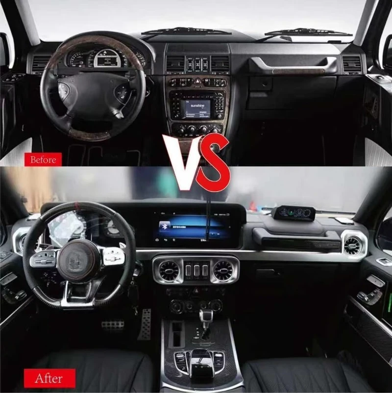 For G-class  to 2008-2012 Interior Kit Customize Auto Interior Accessories Screen Leather G63 Gwagon