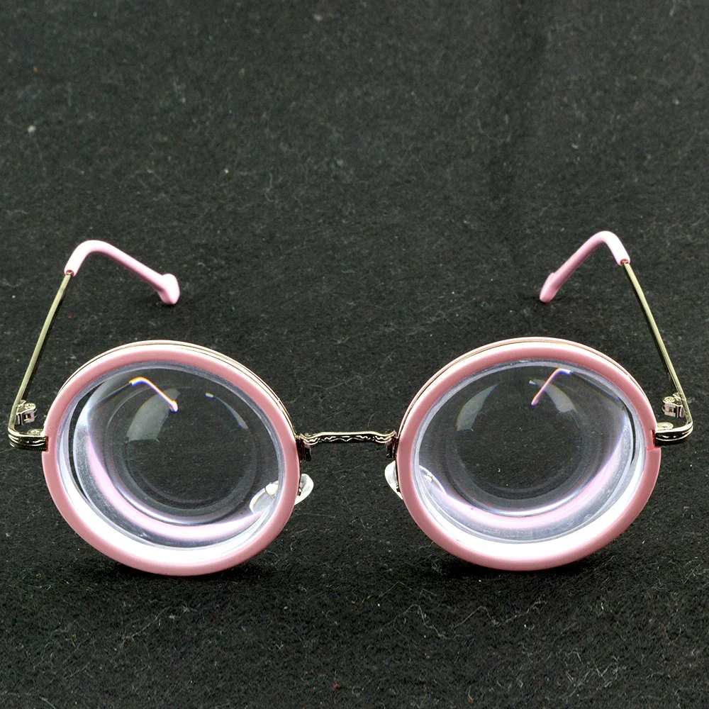 Pink Round High Myopic Myopia Glasses Women Myodiscs PD64