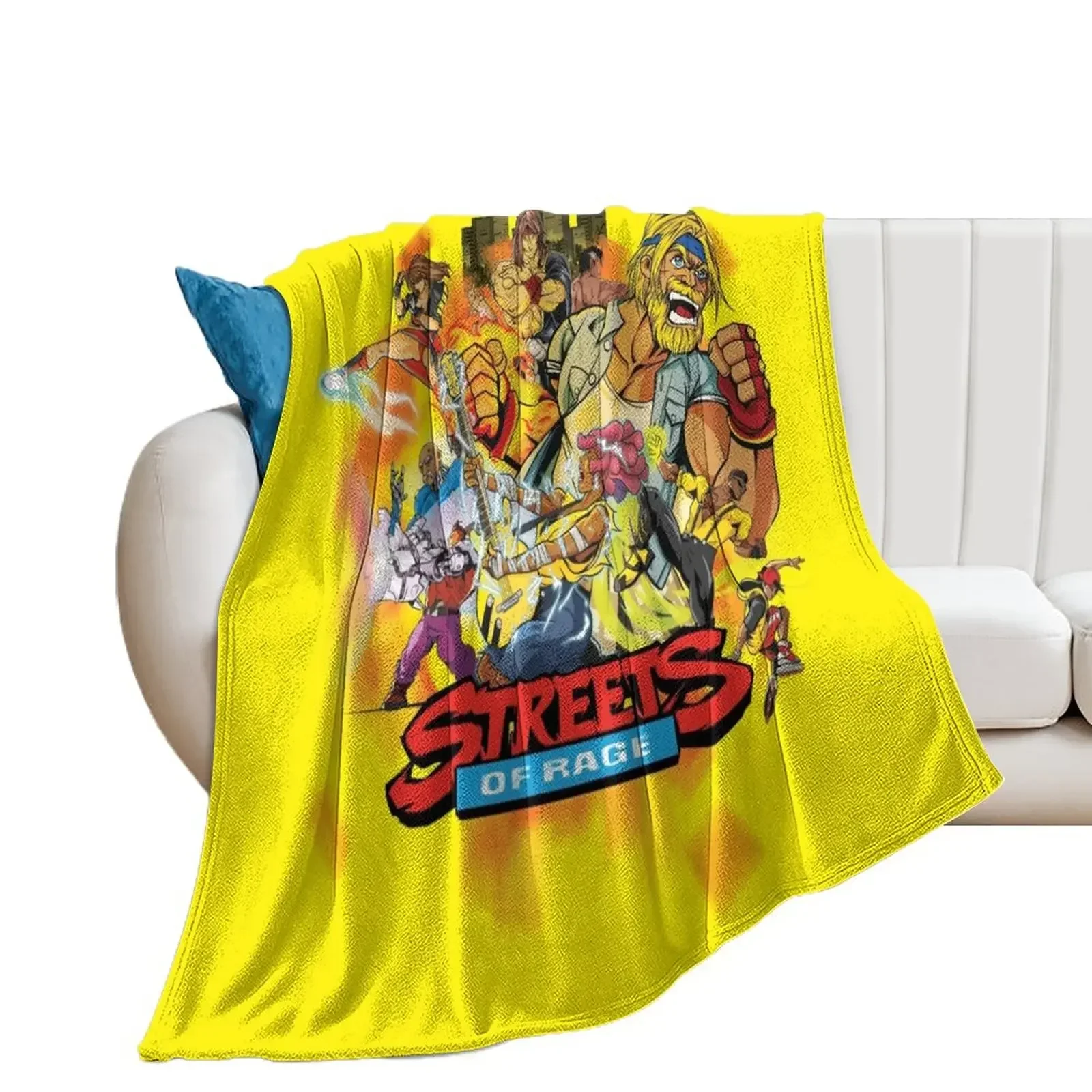 Streets of Rage Throw Blanket Stuffeds Camping Fashion Sofas Blankets