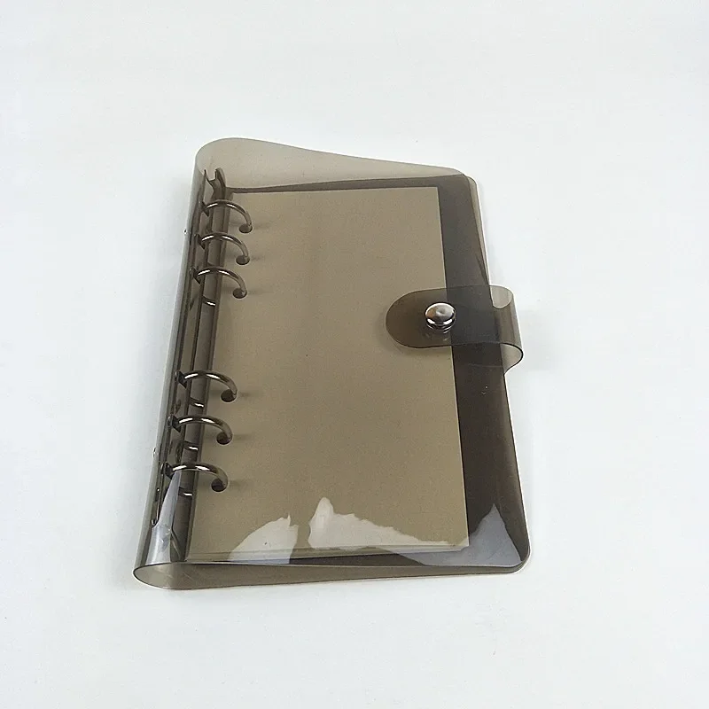 Carpeta de plástico A5A6A7 negra transparente, carpeta de PVC, Manual multifuncional, horario, suministros de oficina, organizador de archivos, Popular, 1 unidad