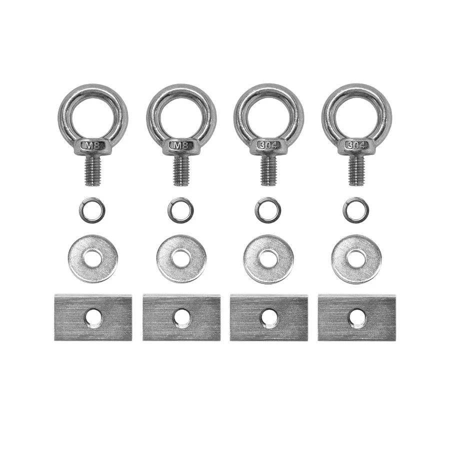 

4 Pack Shoulder Eye Bolt HeavyDuty Stainless Steel Eye Bolt tie Down Ahoring kit Lifting Ring Threaded Eyebolts with Washer and