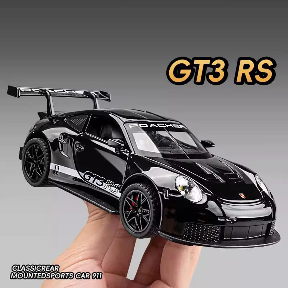

1:32 911 GT3RS Panamera Alloy Miniature Model Toys Diecast Doors Opened Sound Light Rubber Tires Vehices for Boy's Birthday Gift