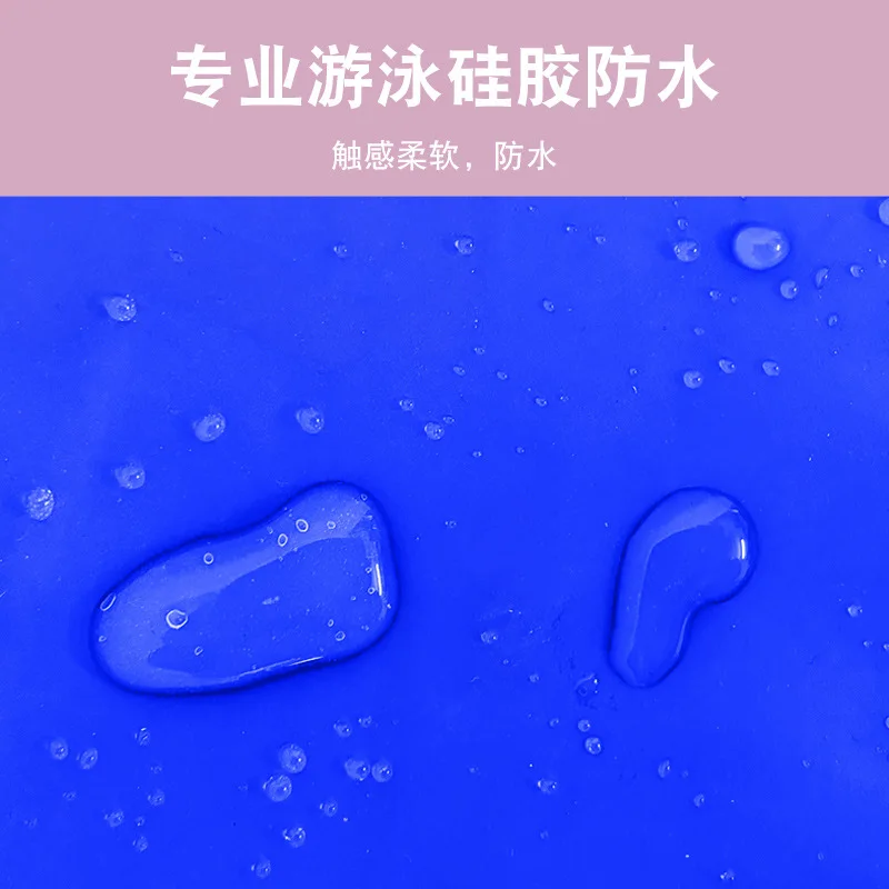 

Женские силиконовые шапочки для плавания для длинных волос, водонепроницаемая защита ушей, шапочка для плавания с принтом, аксессуары для плавания