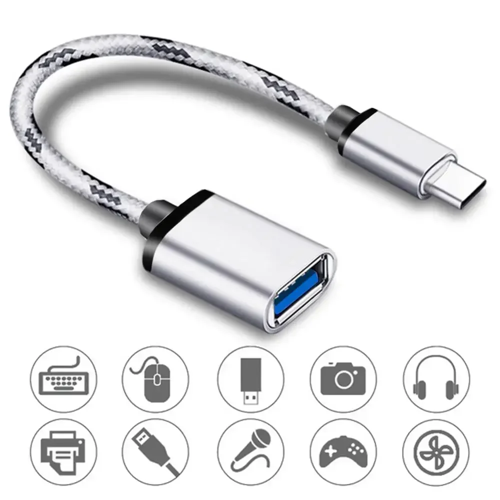 Type C/Micro USB Cable Adapter USB C To USB A Dapter OTG Cable Male To USB Female Cable Adapter For MacBook Type-C Adapter