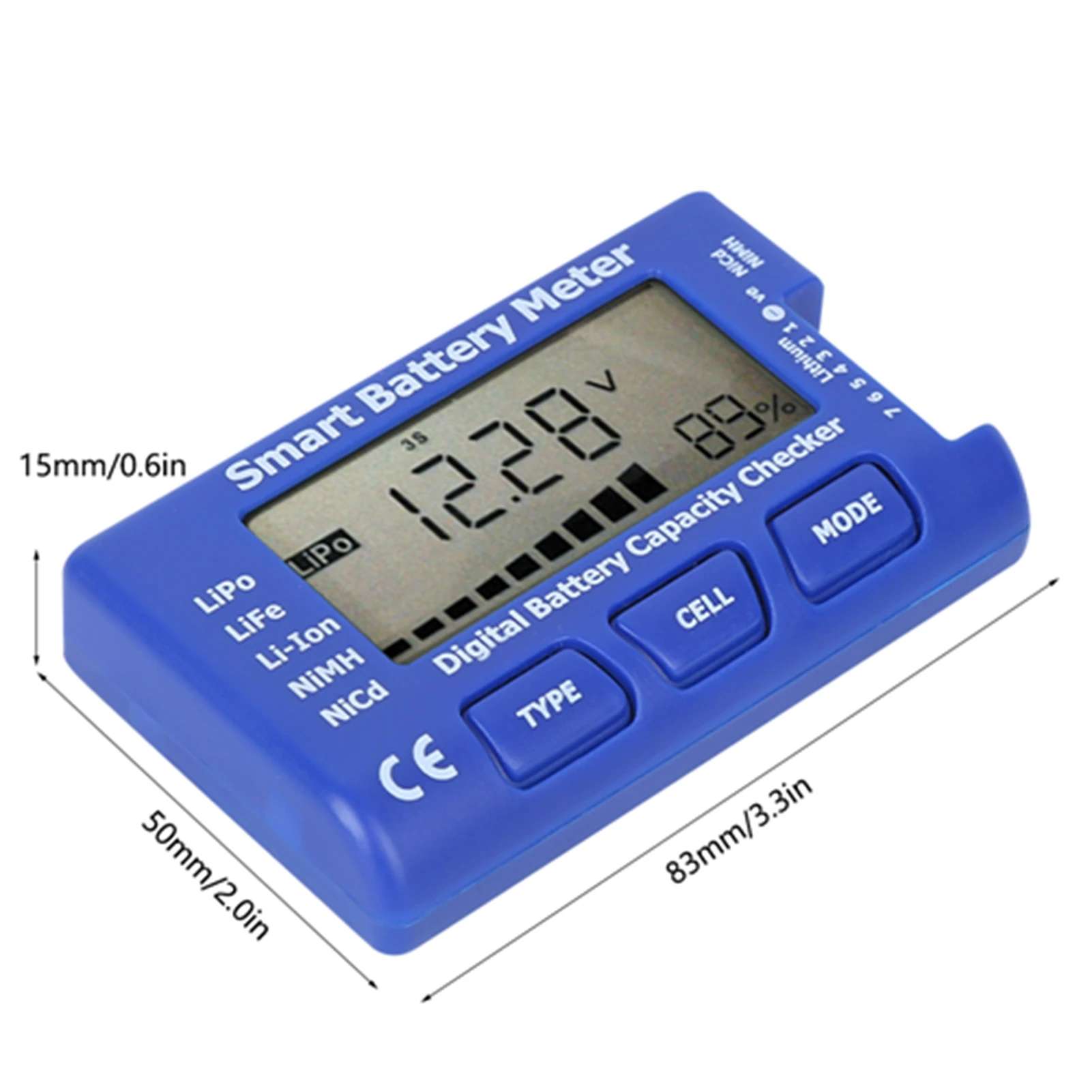 5‑In‑1 Intelligent Digital Battery Meter Battery Capacity Checker with LCD Display ESC / Servo / PPM Tester RC Battery Meter