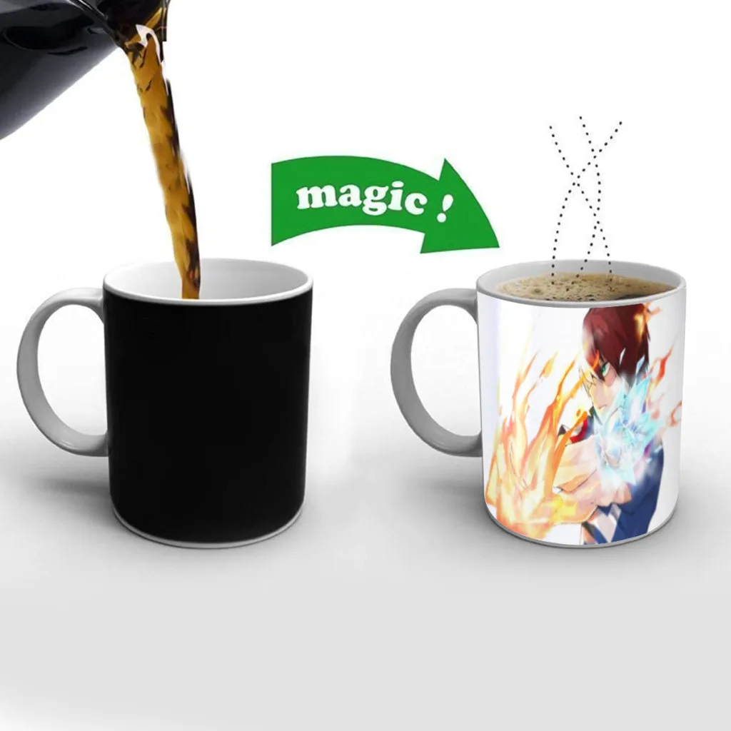 My Hero Academia Color Changing Mug Thermal Sensation Temperature Ceramic Coffee Cup Festival Gifts Free shipping