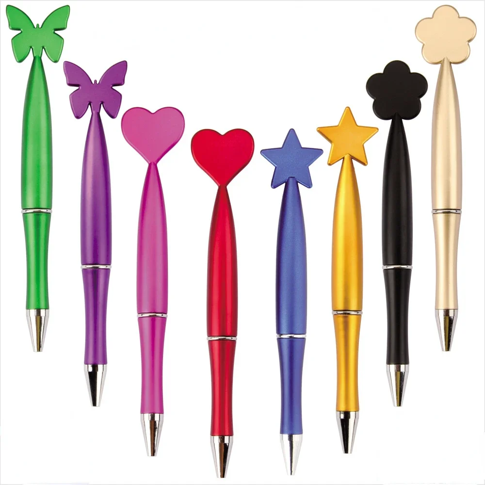 

20pcs Print Colored Logo Plastic Butterfly Pen Flower Ballpoint Pen Valentine's Day Gift Pen Christmas Gift Ballpoint Pens Set