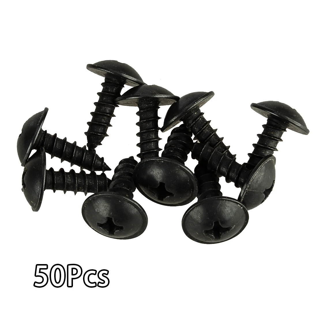 12493-06207 12493-06207E 50Pcs Fender Liner Retainer Screw Tapping Bolt Fit for Hyundai Kia Black