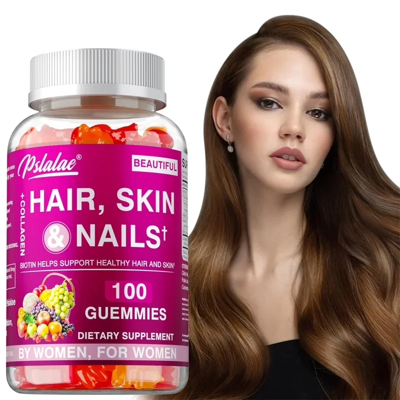 

Hair Skin Nails Gummies - Improve Hair Quality, Reduce Split Ends, Moisturize Skin, Reduce Nail Breakage and Delamination
