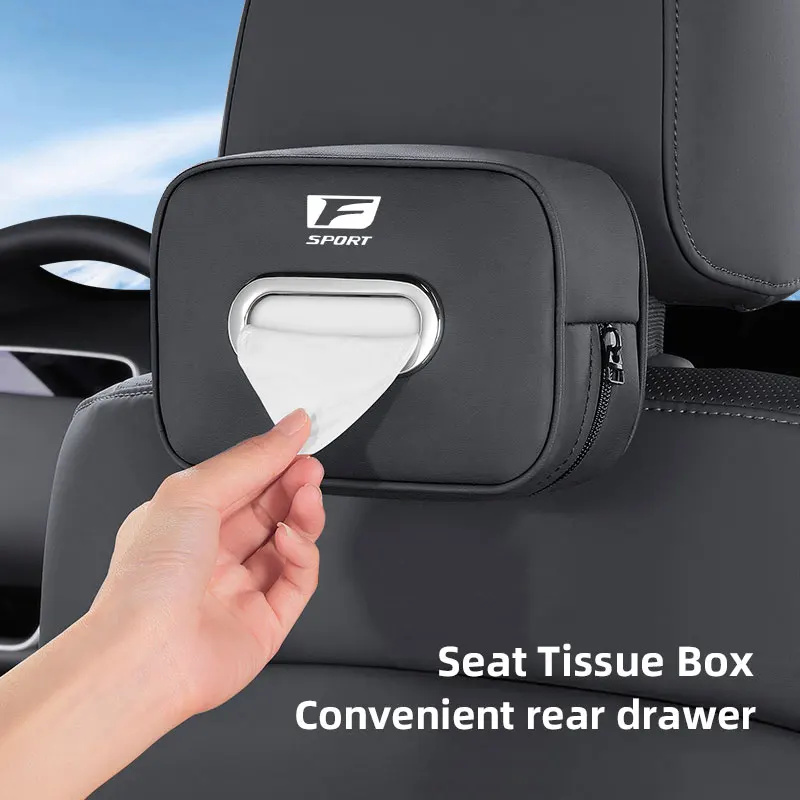 Car Tissue Storage Box Organizer Auto Accesories For Lexus F SPORT ES RX NX LS UX LM LX GX IS300 RX350 LS500 LX600 NX260 CT200