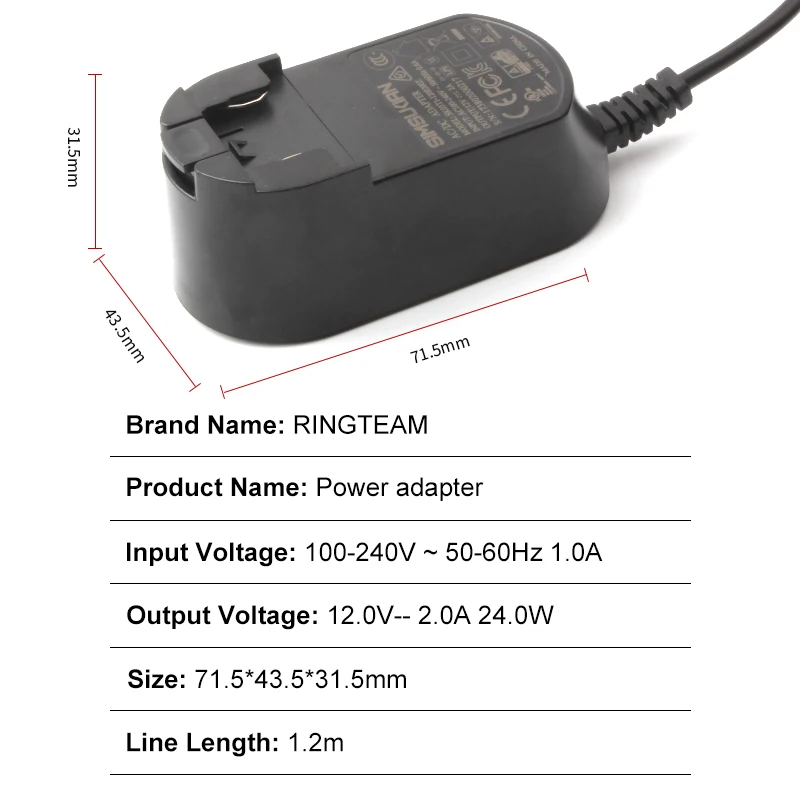 12V2A 전원 어댑터 잠금 장치가 있는 유럽, 미국, 영국 및 호주 핀 24W가 있는 다기능 변환 헤드