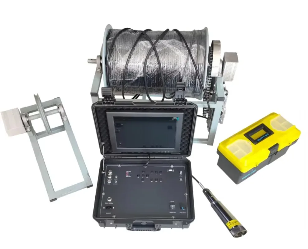 Dual Borehole Inspection System 50mm Diameter Night Vision Deep Well CMOS IP68 Waterproof 12