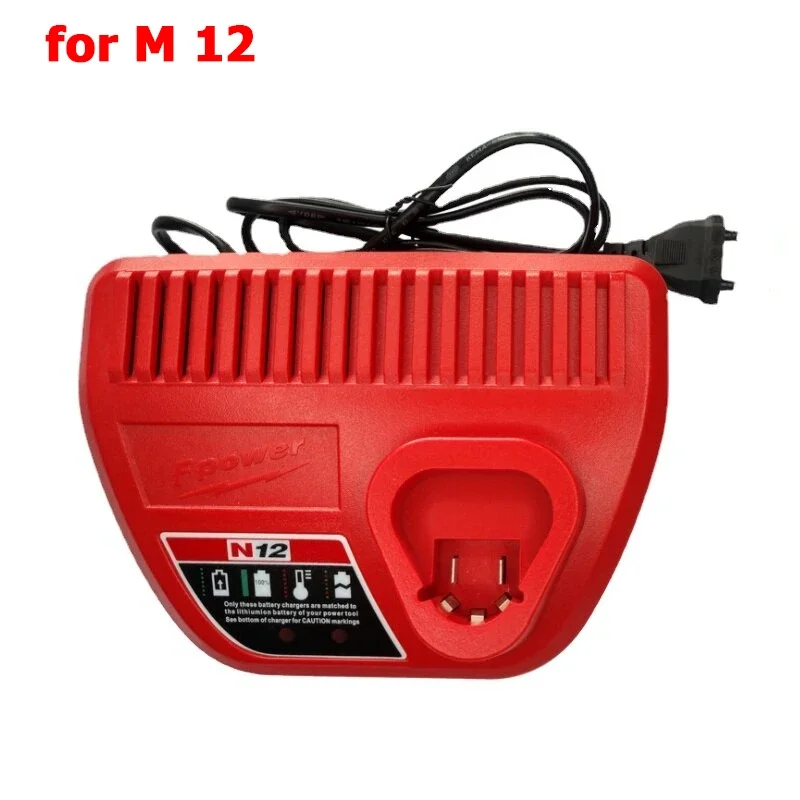 M12-18C Li-ion Battery Charger for Milwaukee 12 V 14.4V 18V C1418C 48-11-1815/1828/1840 M&18 M&14 M&12 Lithium Battery Charging